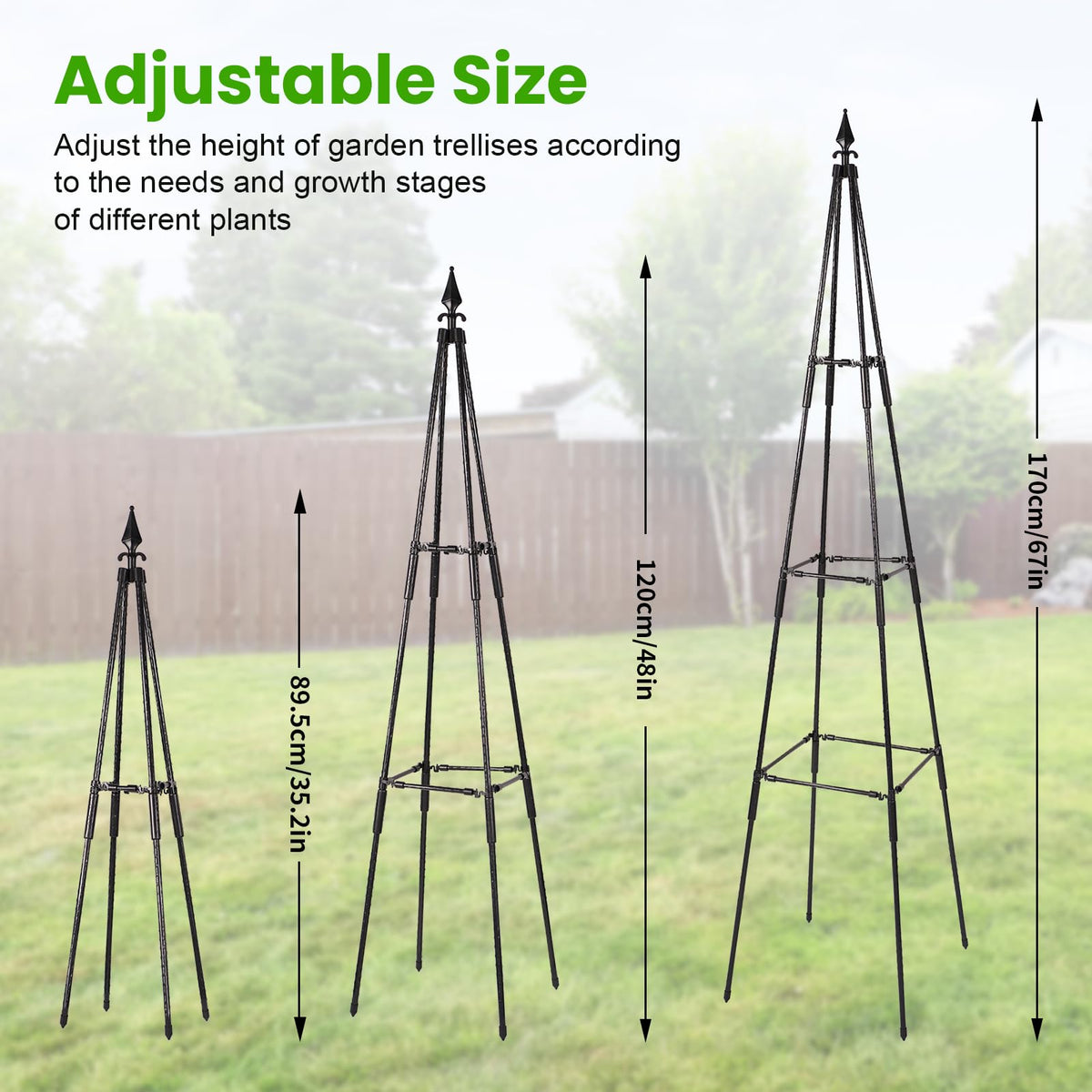 OTOSUNNY Garden Trellis ideal for roses mandevilla and other climbing plants outdoors.