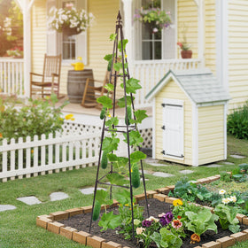 OTOSUNNY Trellis supports tomatoes beans cucumbers for vertical gardening in small spaces.