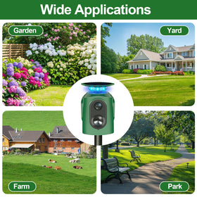 OTSEZE flashing light and alarm add visible nighttime deterrence.