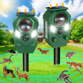 OTSEZE Solar Animal Repellent front view shows motion-activated deterrence for yards.