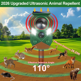 OTSEZE Solar Animal Repellent side view highlights compact, durable outdoor design.