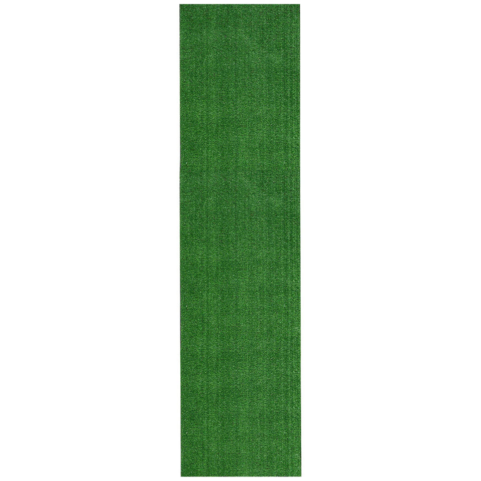 Ottomanson Evergreen artificial turf runner outdoors for easy upkeep and quick drying