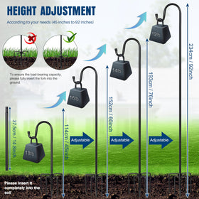 Ottsuls 92-inch adjustable pole offers customizable height for every setup.