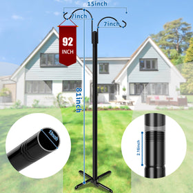 Ottsuls 92-inch bird feeder pole standing tall for elevated bird watching.