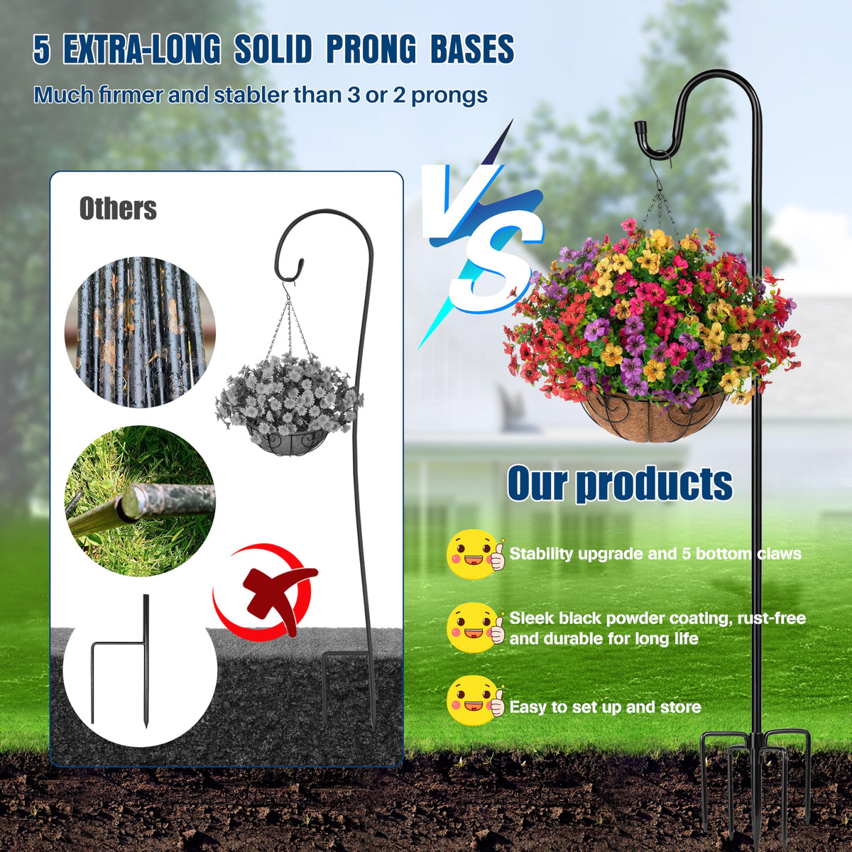 Ottsuls adjustable hanging stand keeps lanterns and feeders at your height.