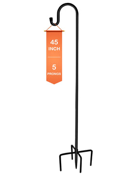 Ottsuls bird feeder pole with base prongs provides upright stability outdoors.