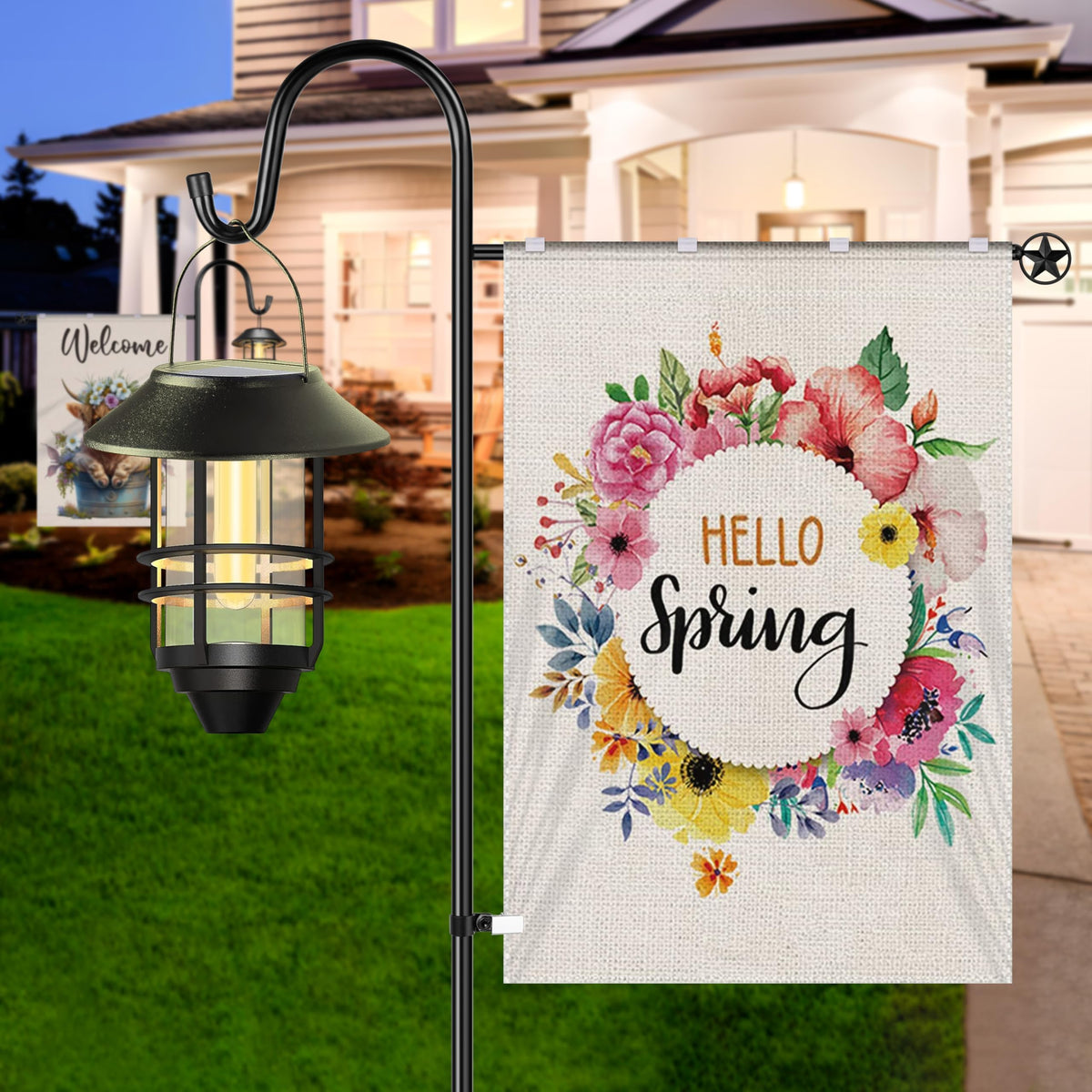 Ottsuls durable rustproof metal frame stands up to weather.