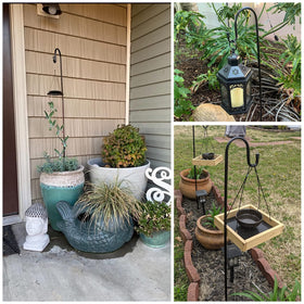 Ottsuls sturdy garden decor stand suitable for lanterns and birdbaths.