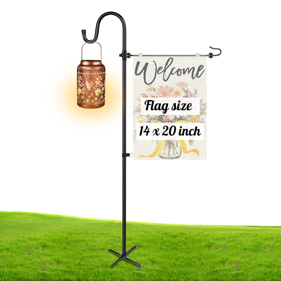 Ottsuls Garden Flag Stand base with 5-prong stability for windy gardens.