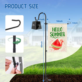 Ottsuls heavy-duty flag pole holder supports flags securely during gusts.