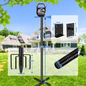 Ottsuls heavy-duty pole base provides secure ground placement