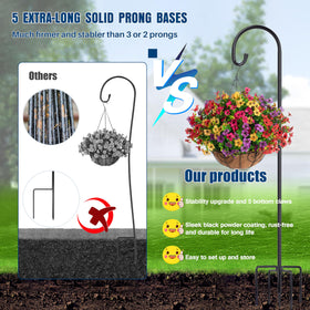 Ottsuls bird feeder pole supports hummingbird feeders with ease