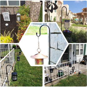 Ottsuls lantern hanging stand adds decorative outdoor lighting.