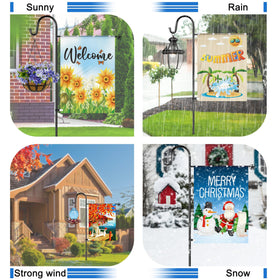 Ottsuls outdoor garden flag stand enhances curb appeal year-round.