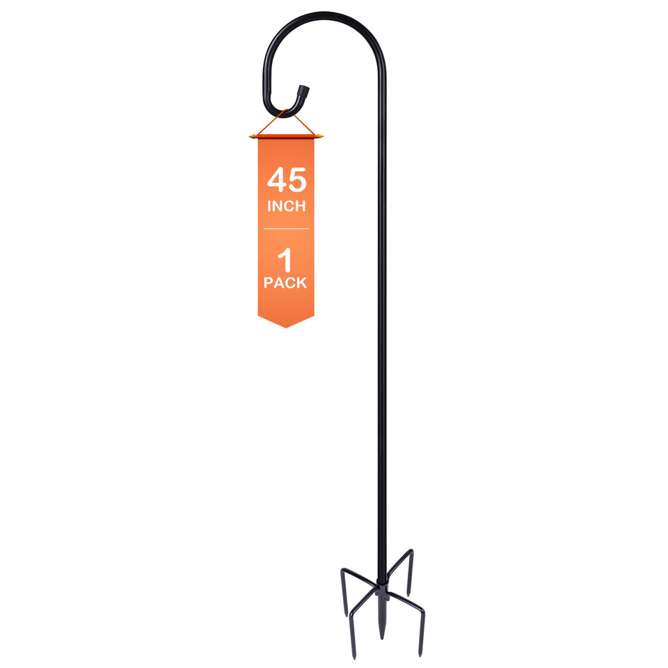 Ottsuls shepherd hook with five-prong base for stable ground display