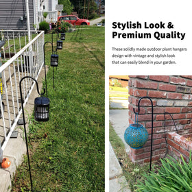 Ottsuls shepherd hook with guarantee supports reliable outdoor decor.