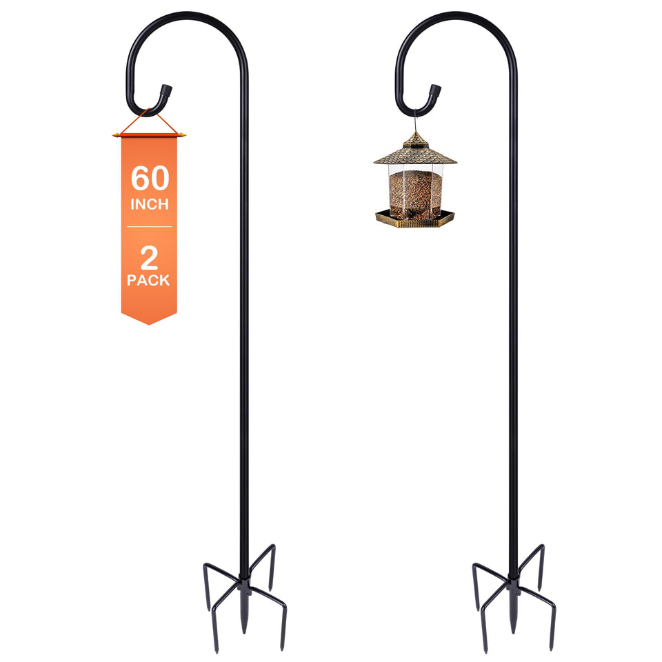 Ottsuls Shepherd-Hooks base prongs provide secure ground anchoring for garden setups.