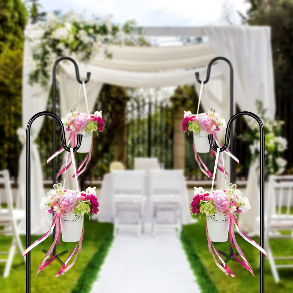 Ottsuls versatile hanging pole suits outdoor weddings, feeders, and decor.