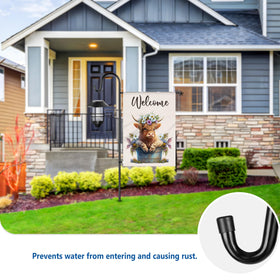 Ottsuls windproof clip and stoppers keep flags securely in place.