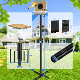 Ottsuls wooden board for bird feeder enables secure mounting
