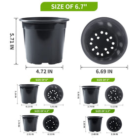 Oubest 5-inch seedling pot with drainage holes for healthy watering.