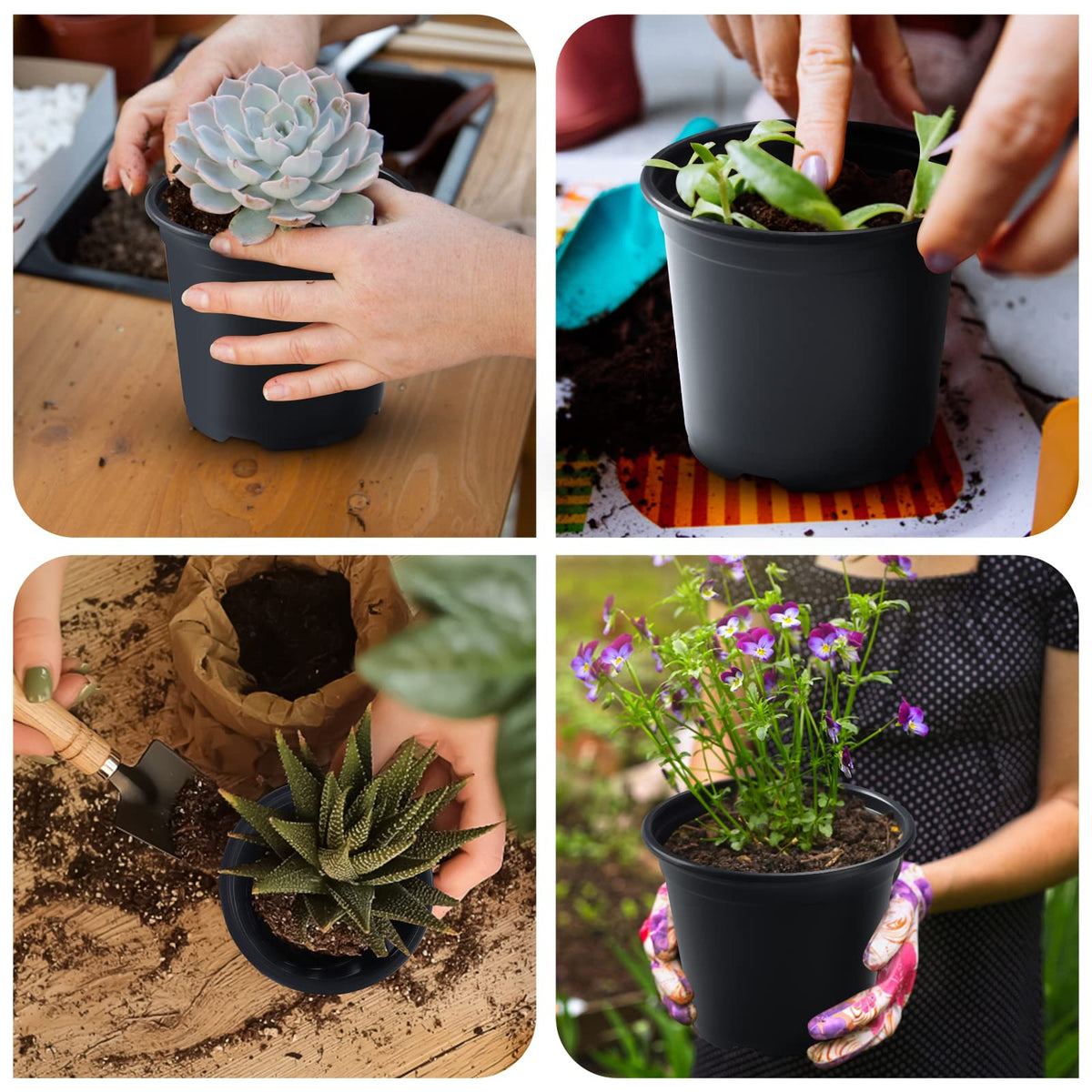 Oubest indoor outdoor pots suitable for flowers, herbs, and succulents.