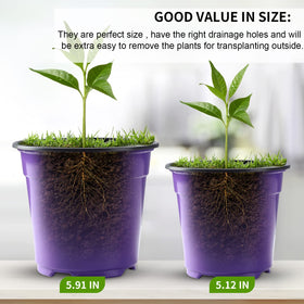 Oubest thickened plastic pots are durable and reusable for long-term gardening.
