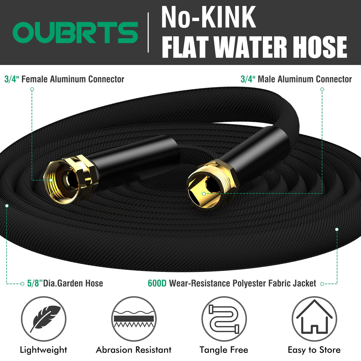 OUBRTS 10-function spray nozzle offering versatile watering patterns