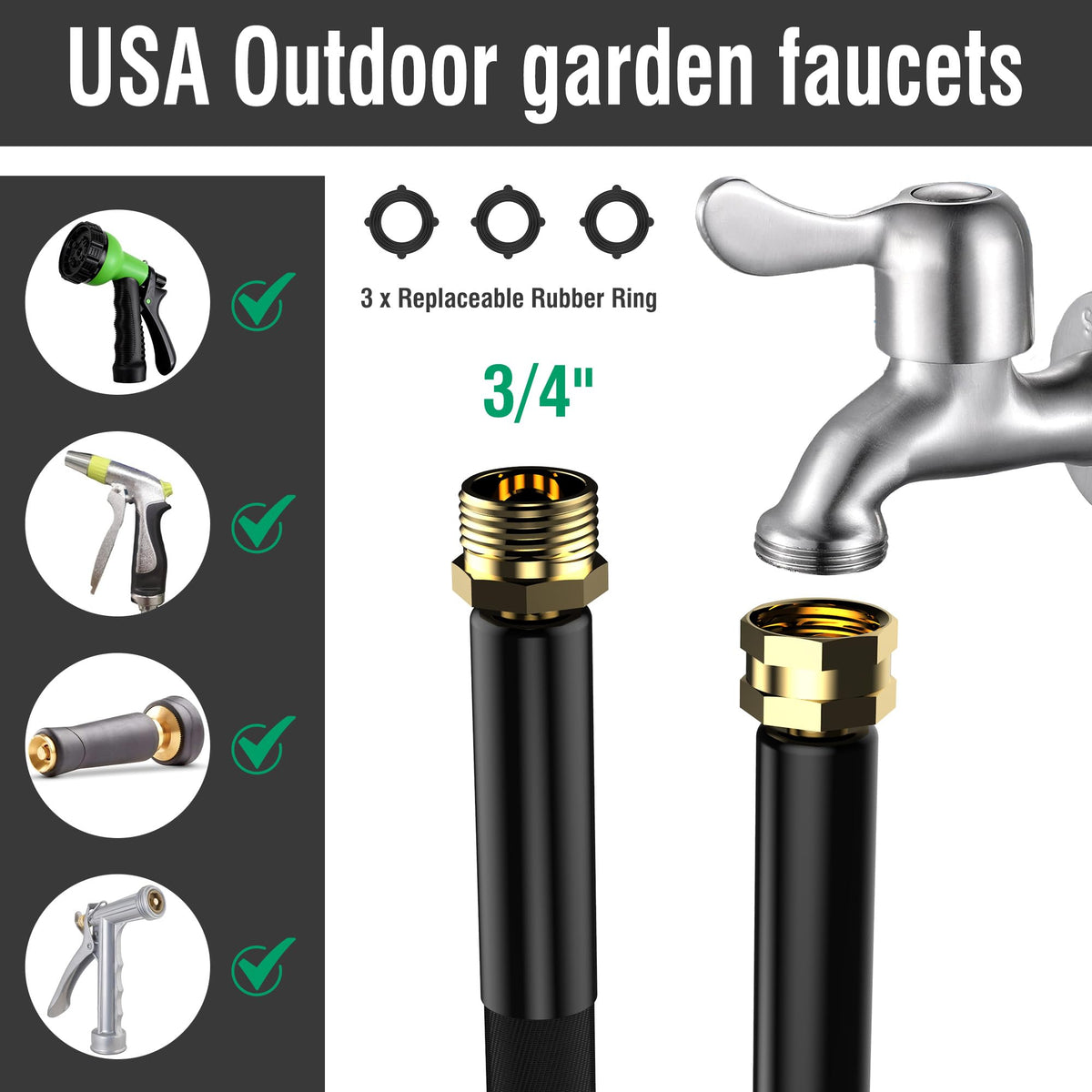 OUBRTS flat hose design for compact garden setup