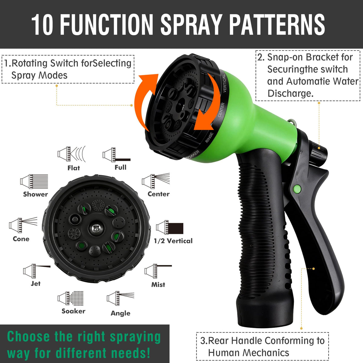 OUBRTS lightweight hose for easy carrying and storage