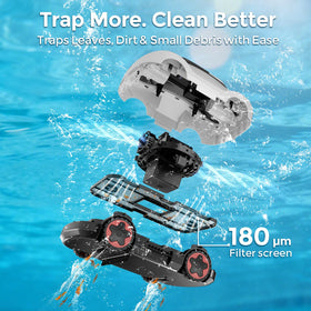 OUCAXIA C5 strong suction cleaning leaves and dirt effectively