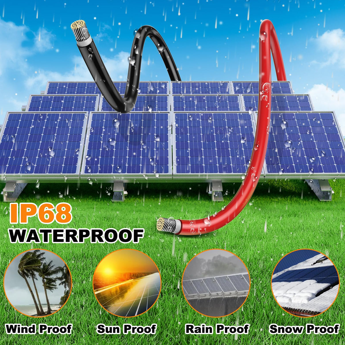 Oududianzi easy-cut, solder-ready design simplifies DIY solar wiring.