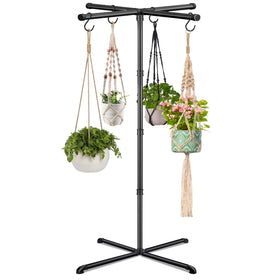OugeWood plant hanger with 4-head design offering stable indoor display.
