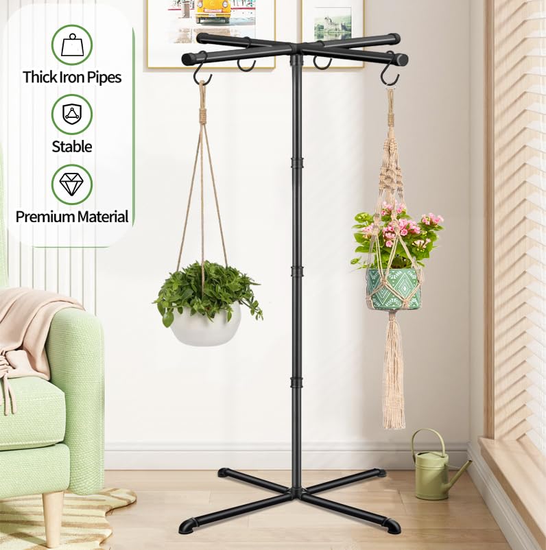 OugeWood 59-inch tall plant stand elevates tall plants for better light access.