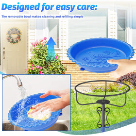 Ouinis 5-prong base keeps the basin steady in windy yards.