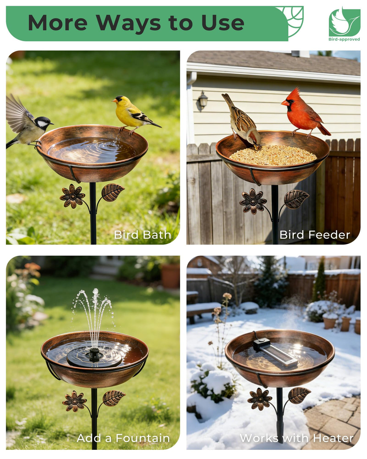 OUISJYER easy-clean removable bowl simplifies maintenance and water changes.