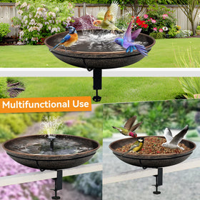 OUISJYER bird bath removable bowl for quick cleaning and filling