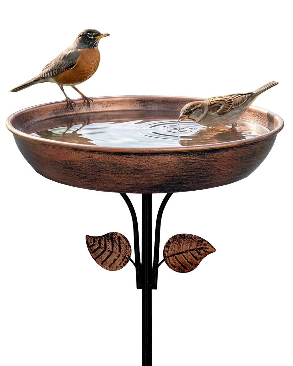OUISJYER birdbath 12-inch bowl attracts garden birds and enhances outdoor decor