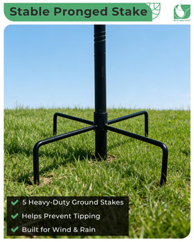 OUISJYER birdbath installation tips help secure on firm soil