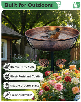 Easily clean the bowl with a damp cloth to prevent moss growth