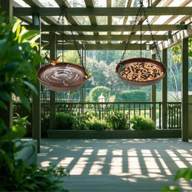 OUISJYER garden bird oasis invites birds to splash, drink, and relax