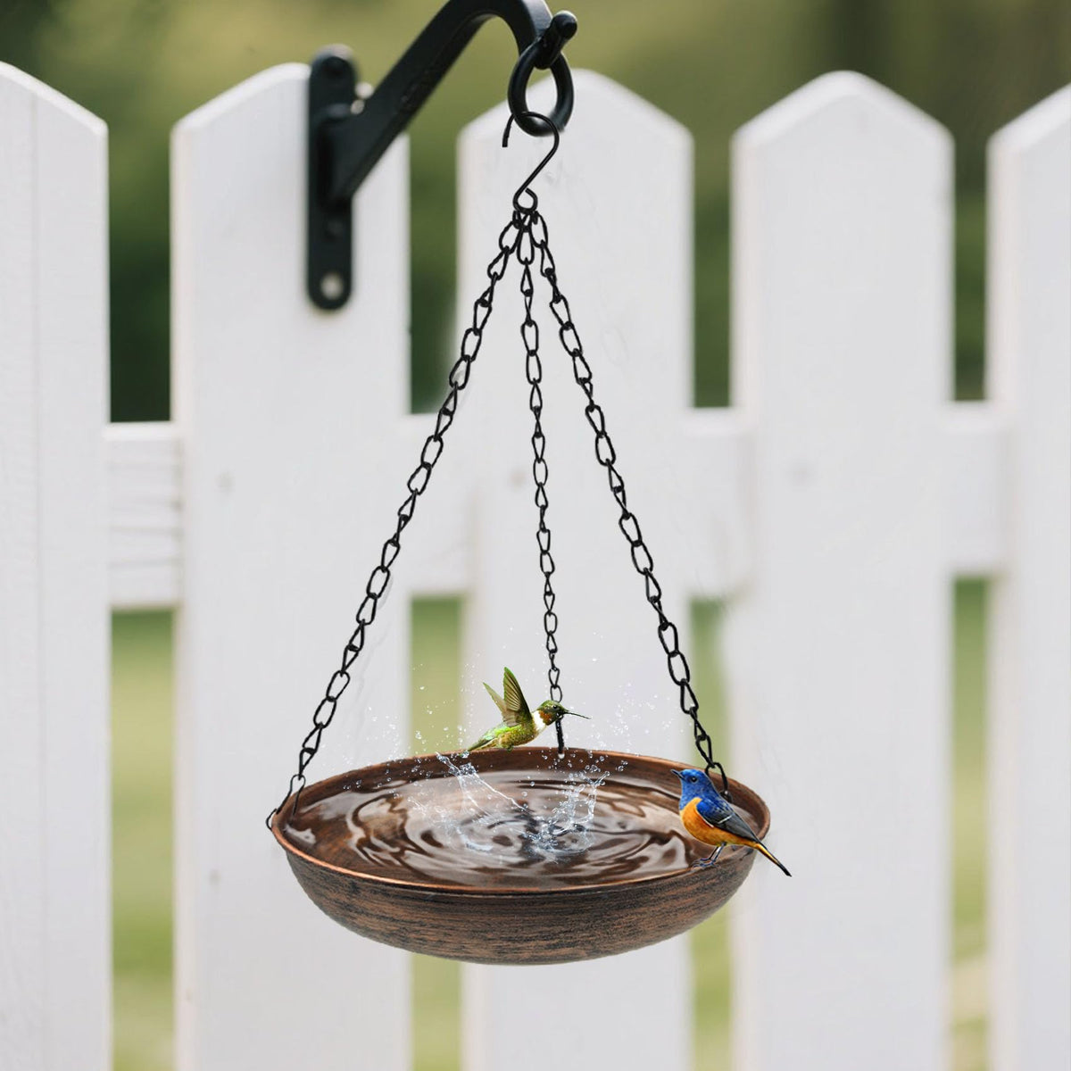 OUISJYER S-hook and thick chains allow effortless, year-round hanging