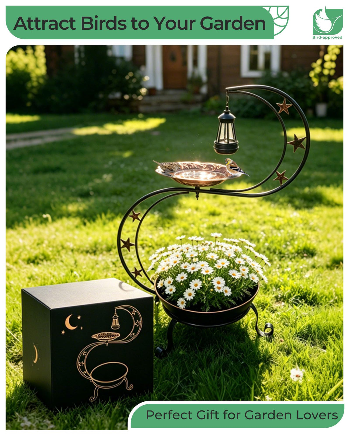 OUISJYER Solar Bird Bath makes a thoughtful gift.