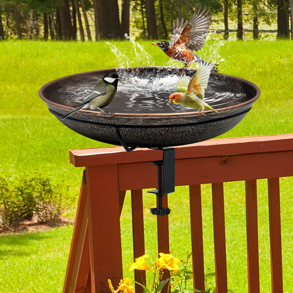 OUISJYER solar fountain compatibility adds dynamic water features