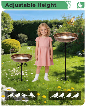 OUISJYER year-round outdoor decor using the bird bath for ambiance
