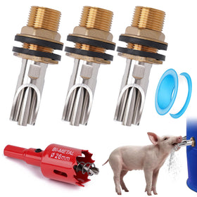 OUJIMAI pig nipple waterer barrel kit providing efficient livestock hydration