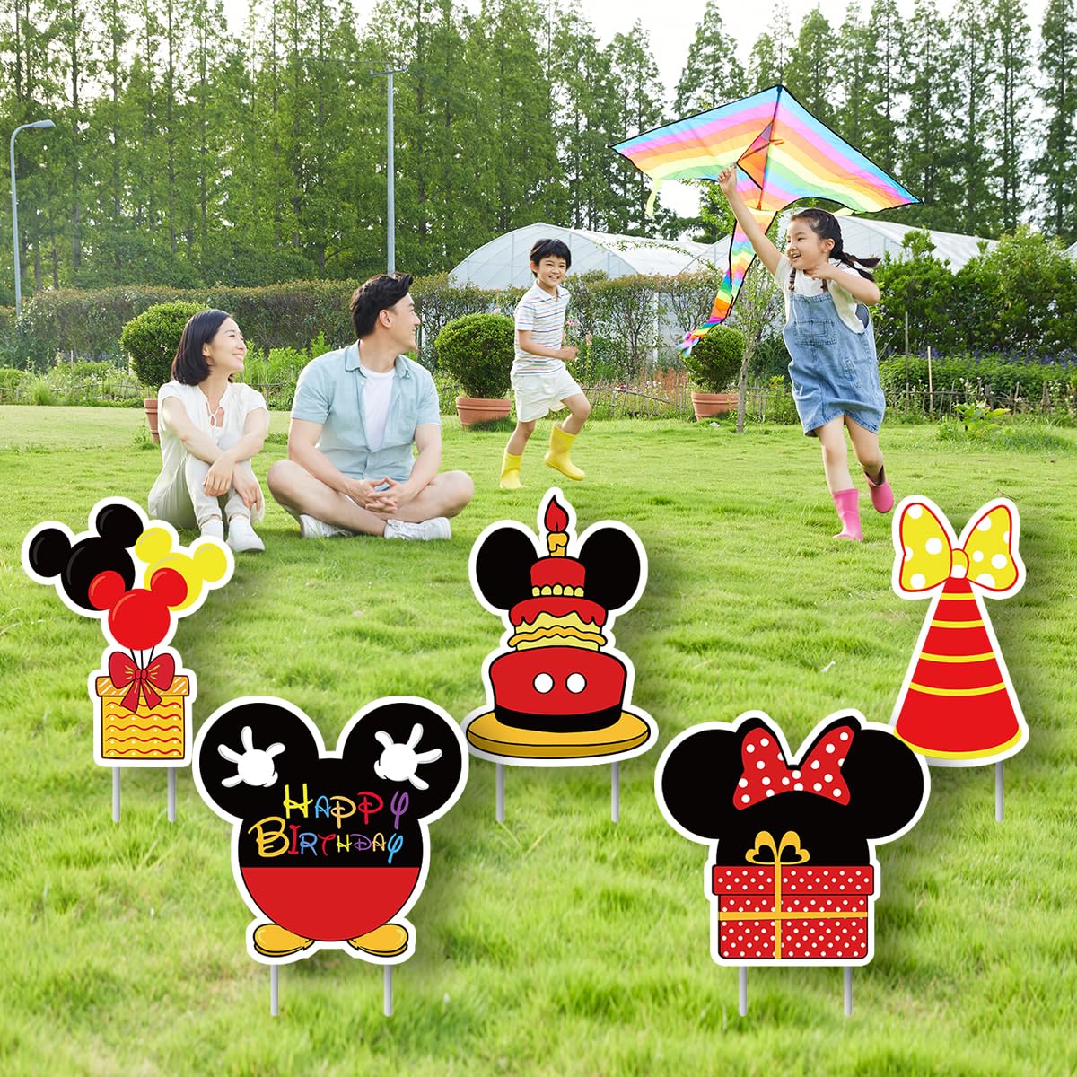 OULUN 10pc plastic stakes keep yard signs securely in place