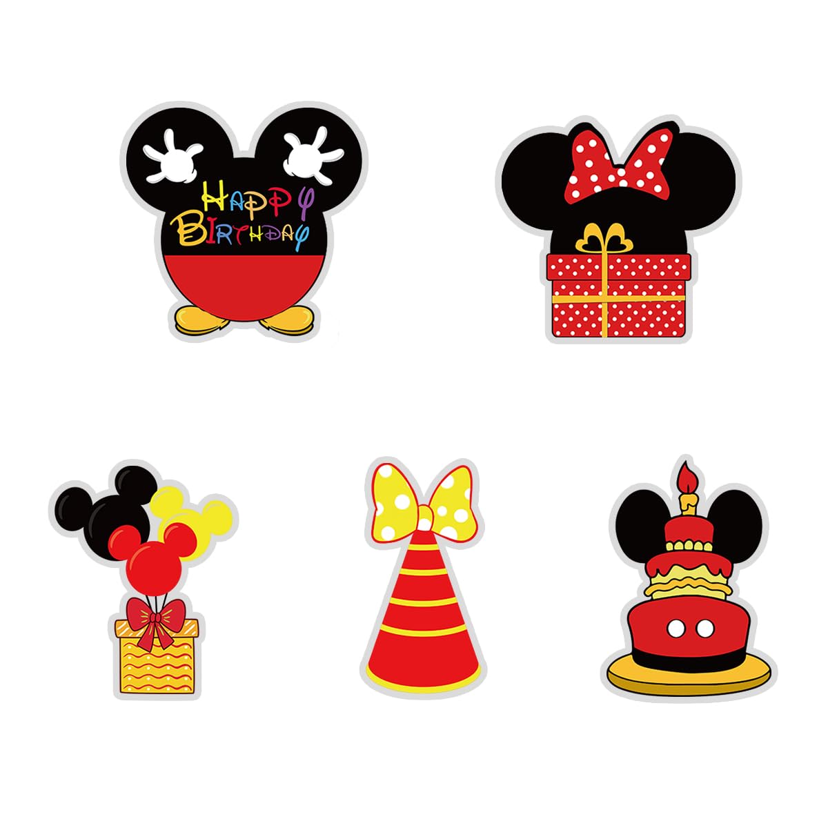 OULUN mouse birthday cake design sign adds a festive focal point