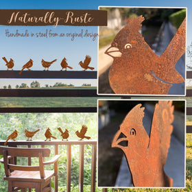 OULYDEKO garden stake birds add rustic charm to porches and borders