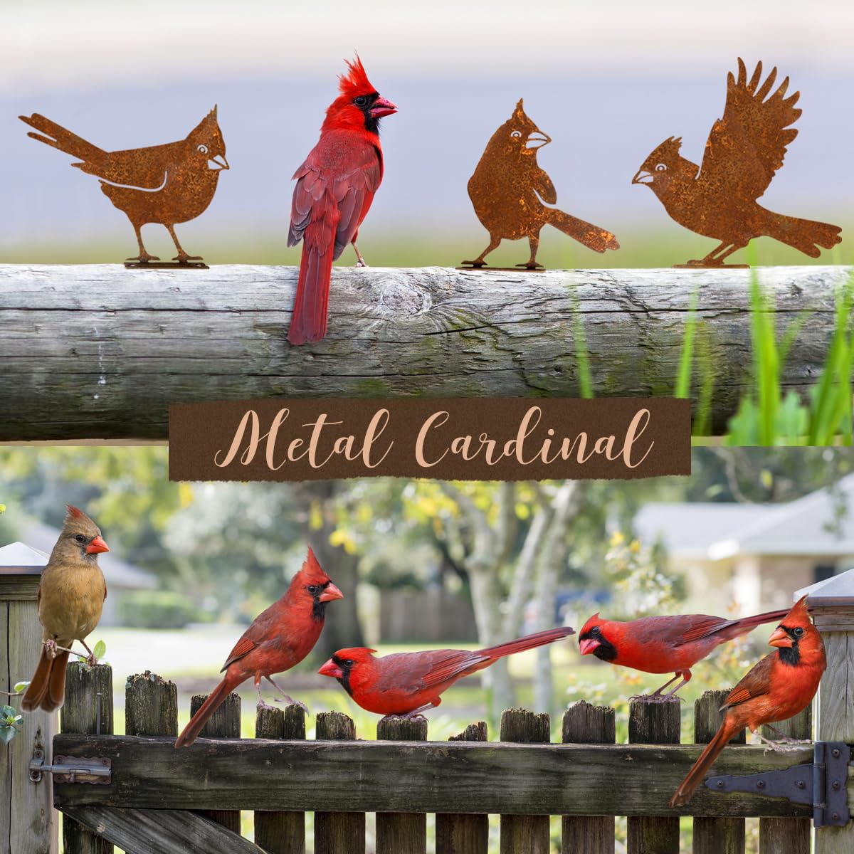 OULYDEKO metal bird silhouette decor enhances garden silhouettes with rustic charm